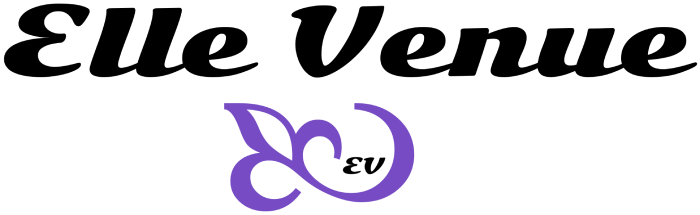A stylized logo with the text 'The Ve' and a purple artistic design including 'ev'.