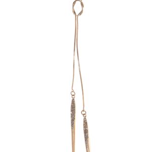 A stylish gold-tone necklace with delicate chain and pendant details.